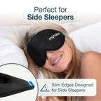 MyHalos(R) 100% Blackout Sleep Masks for Women & Men - Zero Eye Pressure Eye Mask for Sleeping -Our Halo Sleep Mask Includes a Storage Pouch- Black Eye Mask for Travel or Blindfold