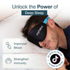 MyHalos(R) 100% Blackout Sleep Masks for Women & Men - Zero Eye Pressure Eye Mask for Sleeping -Our Halo Sleep Mask Includes a Storage Pouch- Black Eye Mask for Travel or Blindfold