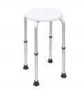 Homecraft Aluminium Shower Stools with Circular Seat - 50.8 - 61cm Pre-Assembled Height Adjustable Sturdy Bathroom Seat for Elderly & Disabled, Reduce Slips & Falls - Damaged Box
