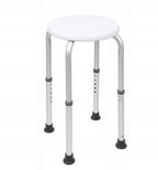 Homecraft Aluminium Shower Stools with Circular Seat - 50.8 - 61cm Pre-Assembled Height Adjustable Sturdy Bathroom Seat for Elderly & Disabled, Reduce Slips & Falls - Damaged Box