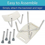Homecraft Aluminium Shower Stools with Circular Seat - 50.8 - 61cm Pre-Assembled Height Adjustable Sturdy Bathroom Seat for Elderly & Disabled, Reduce Slips & Falls - Damaged Box