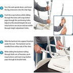 Homecraft Aluminium Shower Stools with Circular Seat - 50.8 - 61cm Pre-Assembled Height Adjustable Sturdy Bathroom Seat for Elderly & Disabled, Reduce Slips & Falls - Damaged Box