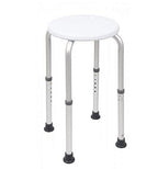 Homecraft Aluminium Shower Stools with Circular Seat - 50.8 - 61cm Pre-Assembled Height Adjustable Sturdy Bathroom Seat for Elderly & Disabled, Reduce Slips & Falls - Damaged Box