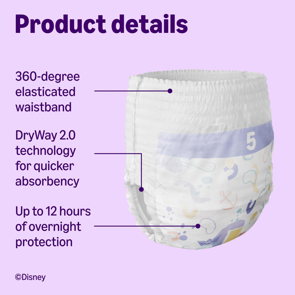 by Amazon Disney Nappy Pants, Size 5 (12-17 kg), 140 Count (2 Packs of 70), White, Monthly Pack (Previously a Mama Bear brand, same product) - Damaged Box
