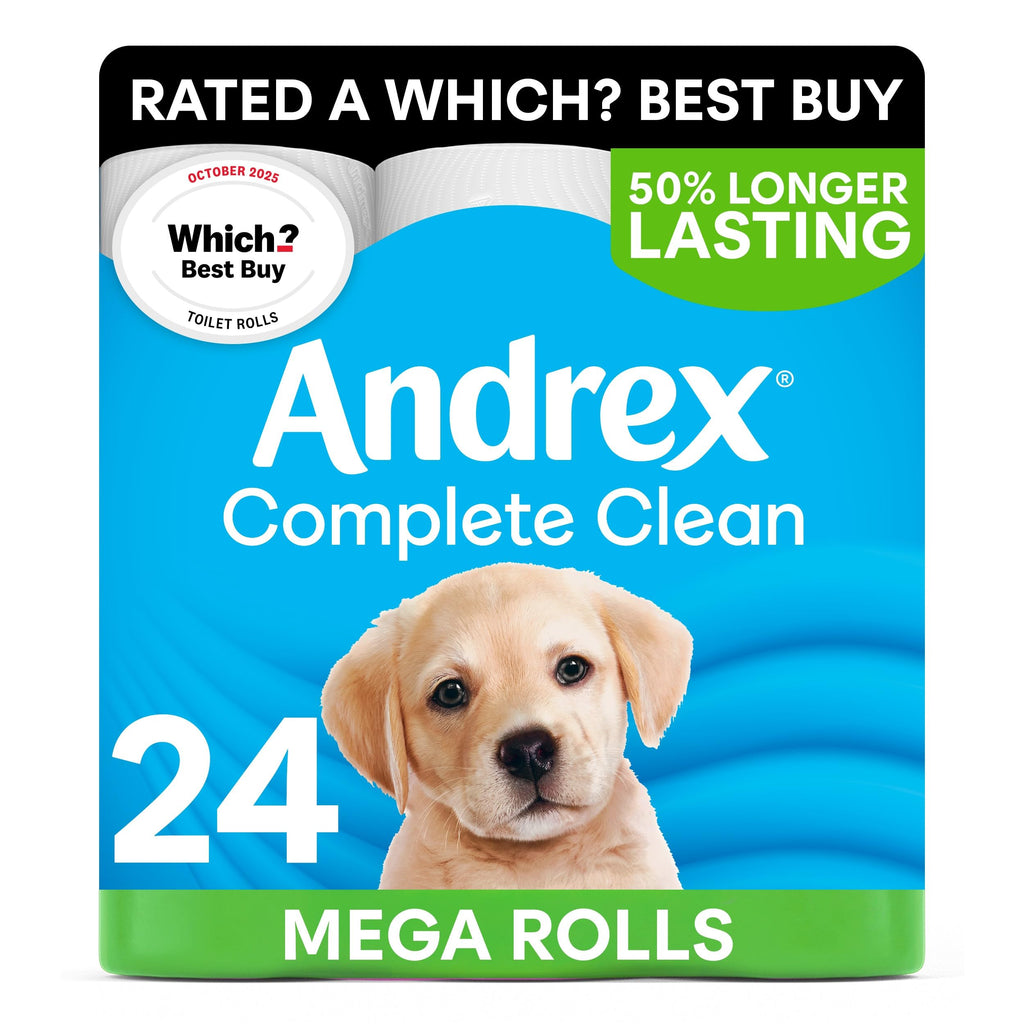 Andrex 3-Ply Toilet Roll 24 Mega Rolls FSC Certified Soft Tissue