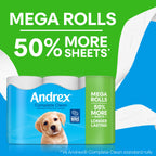 Andrex 3-Ply Toilet Roll 24 Mega Rolls FSC Certified Soft Tissue