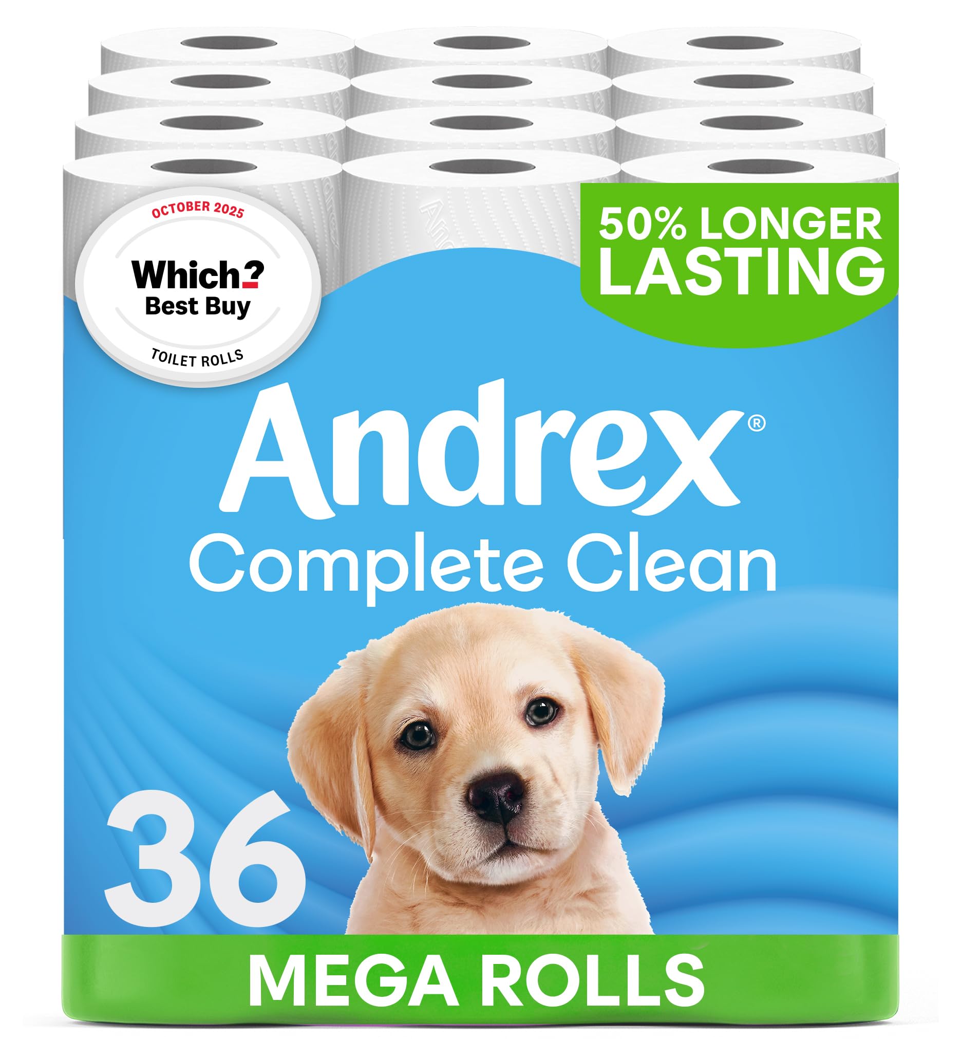 Andrex 3-Ply Toilet Roll 24 Mega Rolls FSC Certified Soft Tissue