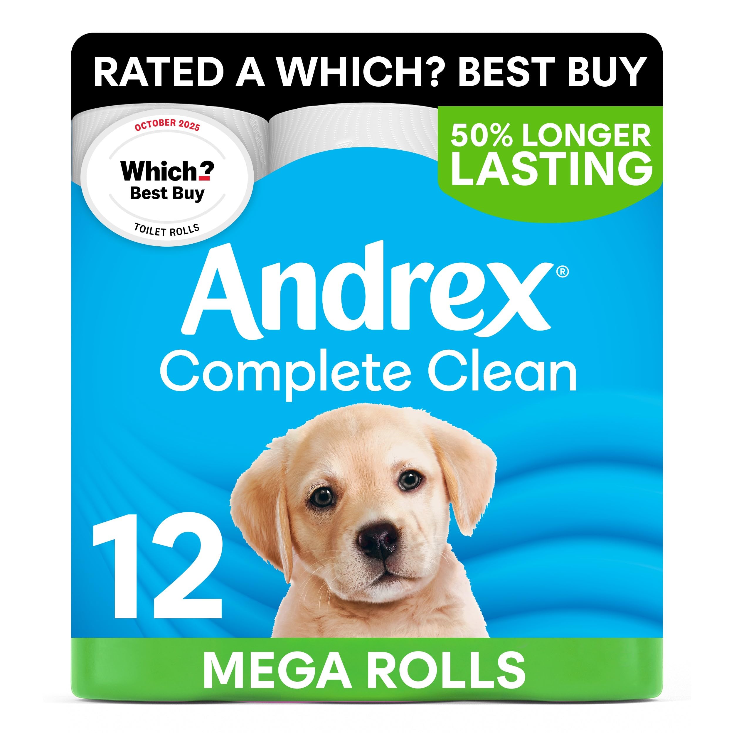 Andrex 3-Ply Toilet Roll 24 Mega Rolls FSC Certified Soft Tissue
