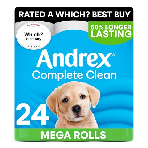 Andrex 3-Ply Toilet Roll 24 Mega Rolls FSC Certified Soft Tissue