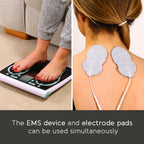 Sensio Spa EMS Foot & Body Massager with Vibration & Remote Control & 4 Pads - 99 Levels | Mains or Battery Powered | Electric Muscle Stimulator Popular Alternative to TENS Machines & Vibration Plates - Damaged Box