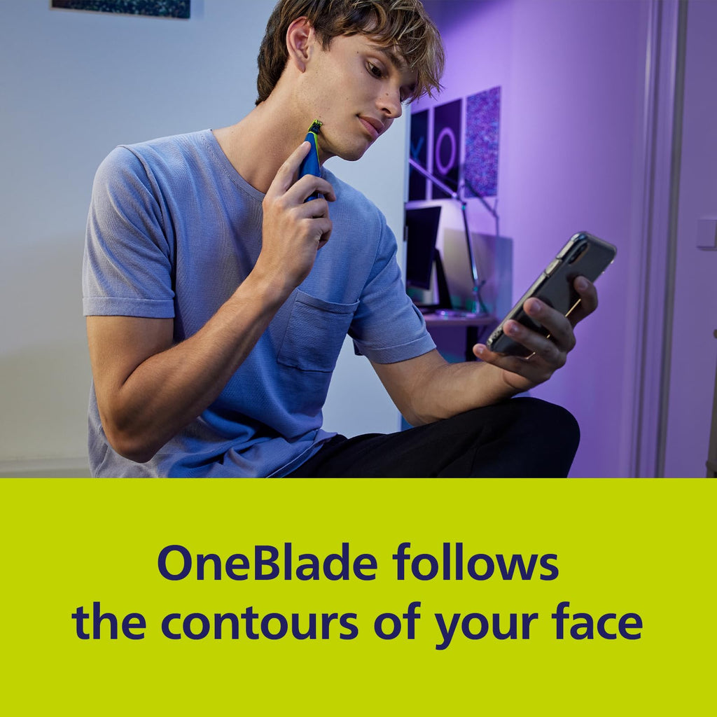 Philips OneBlade First Shave Anti-Friction Blade Head, Compatible with all OneBlade & Pro Electric Shaver & Trimmers, Original from Philips, 1x One Blade, 4-Month Supply (QP215/50)