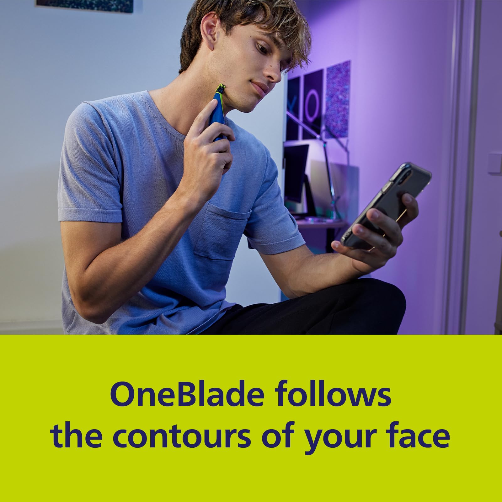Philips OneBlade First Shave Anti-Friction Blade Head, Compatible with all OneBlade & Pro Electric Shaver & Trimmers, Original from Philips, 1x One Blade, 4-Month Supply (QP215/50)