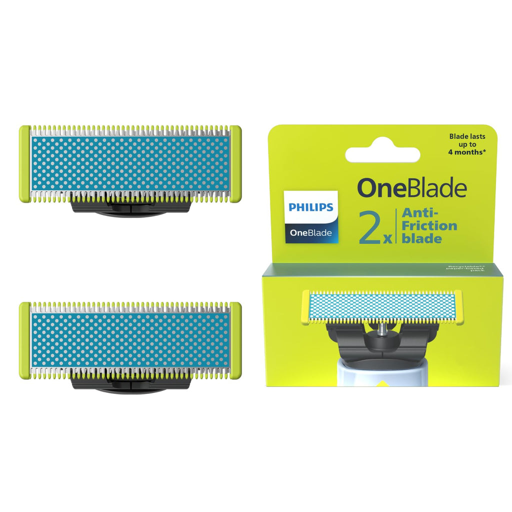 Philips OneBlade First Shave Anti-Friction Blade Head, Compatible with all OneBlade & Pro Electric Shaver & Trimmers, Original from Philips, 1x One Blade, 4-Month Supply (QP215/50)
