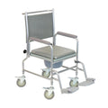NRS Healthcare Wheeled Commode/Over Toilet Chair with Padded Seat and Back S30063 - Height Adjustable - Damaged Box