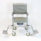 NRS Healthcare Wheeled Commode/Over Toilet Chair with Padded Seat and Back S30063 - Height Adjustable - Damaged Box