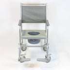 NRS Healthcare Wheeled Commode/Over Toilet Chair with Padded Seat and Back S30063 - Height Adjustable - Damaged Box