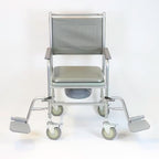 NRS Healthcare Wheeled Commode/Over Toilet Chair with Padded Seat and Back S30063 - Height Adjustable - Damaged Box