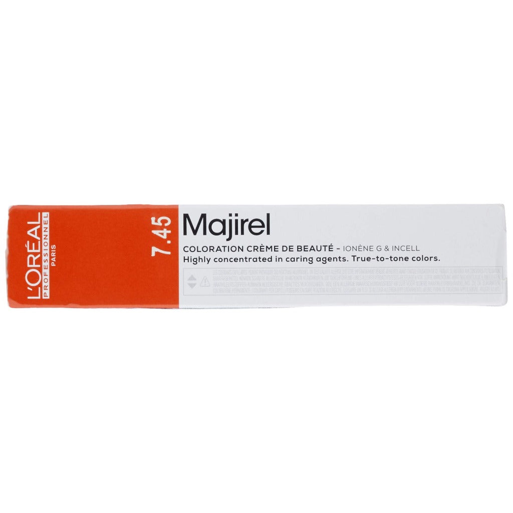 L'Oreal Majirouge Permanent Hair Dye 7.45 Extra Copper Mahogany Blonde 50ml - Damaged Box
