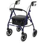 Days Rollator Walker with Seat - Lightweight Walking Aids Rollator, Adjustable Walking Frame with Wheels, Safe-Lock Brakes & Comfort Handles, Folding Mobility Aid for Users 5'9"-6'5" - Large, Quartz - Damaged Box