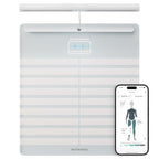 WITHINGS Body Scan - Smart Scale with Segmental Body Composition Analysis BIA, Weighing Scales Body Weight & Vascular Age, Visceral Fat, Heart Rate, iOS/Android, Beige