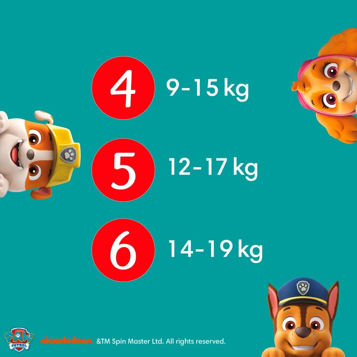 Pampers Baby-Dry Characters Paw Patrol Nappy Pants Size 6 138 Nappies - Damaged Box