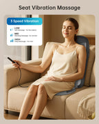 COMFIER Shiatsu Back Massager with Heat,Massage Chair Pad for Back Relief deep,Heated seat Cushion,Chair Massager for Neck,Hip with Kneading & Vibration,Home Office,Gifts for Women Men,Dad,Mom - Very Good