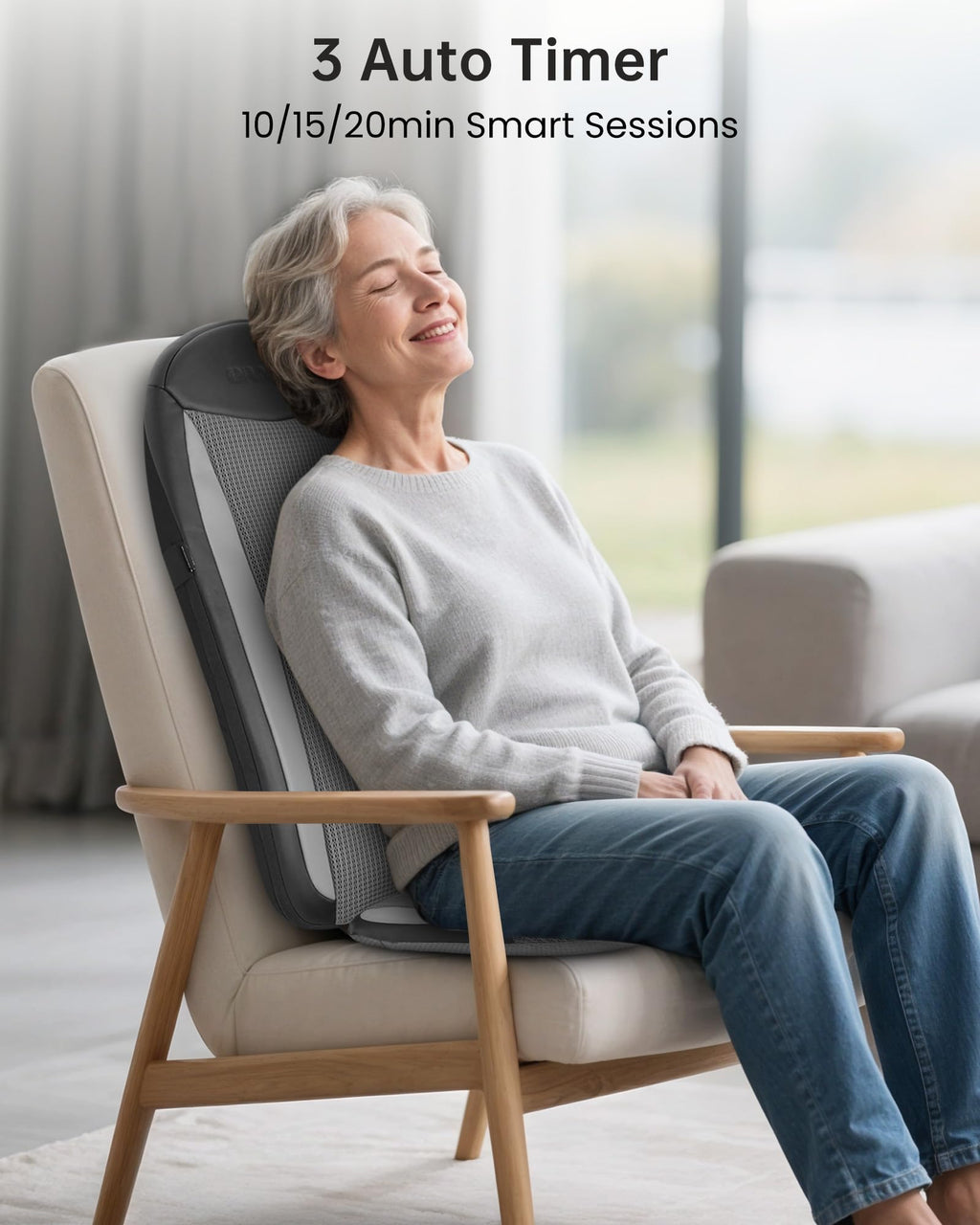 COMFIER Shiatsu Back Massager with Heat,Massage Chair Pad for Back Relief deep,Heated seat Cushion,Chair Massager for Neck,Hip with Kneading & Vibration,Home Office,Gifts for Women Men,Dad,Mom - Very Good