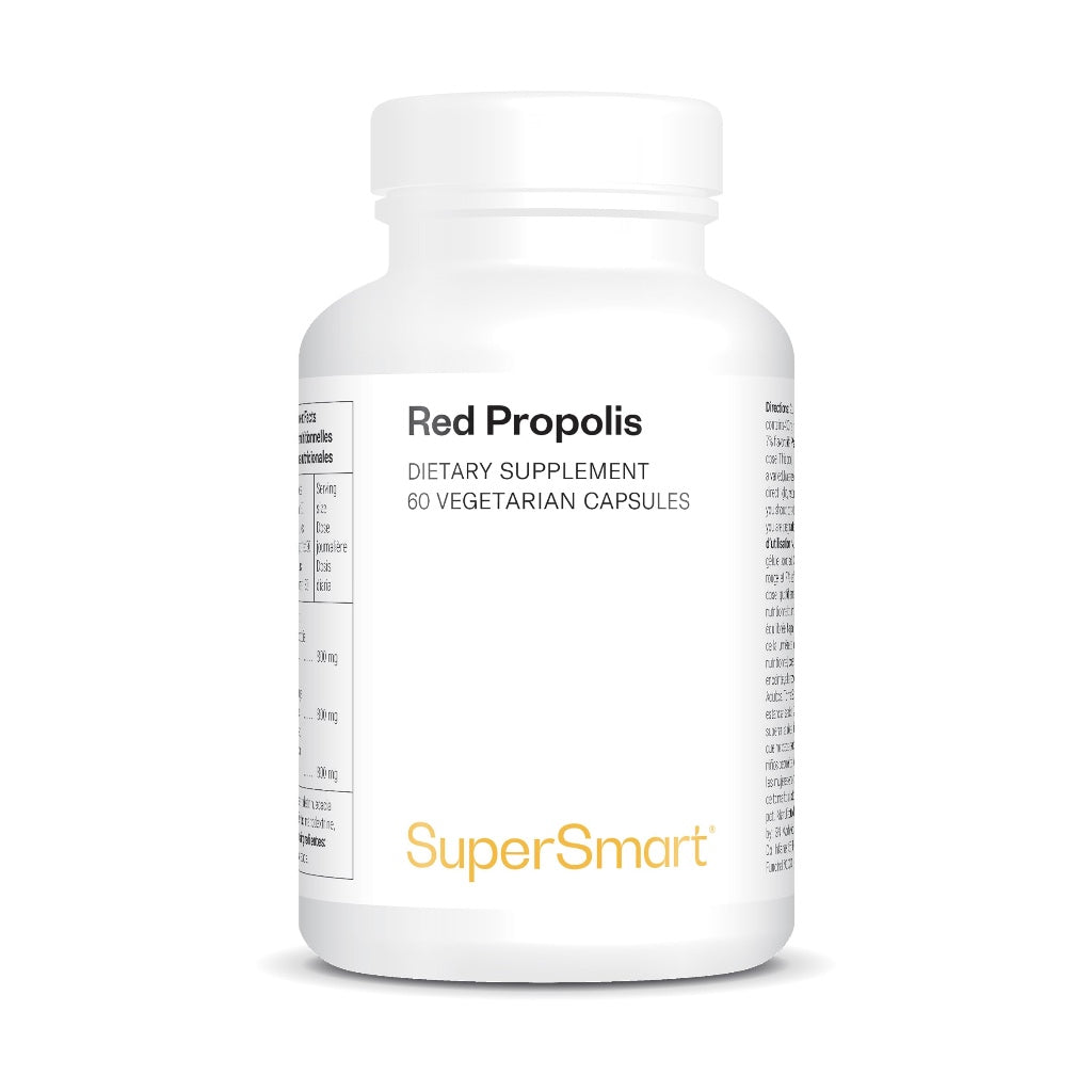 Red Propolis - Stimulates the Immune System - Helps Fight Infections and Bacteria - Anti-Inflammatory - Antioxidant - Dalbergia ecastaphyllum - Vegetarian - SuperSmart - BBE 06/2026