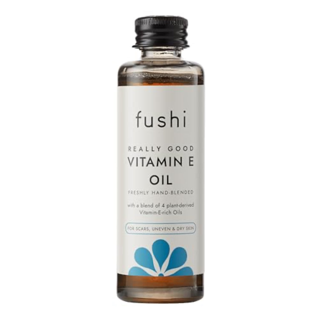 Fushi Really Good Organic Vitamin E Skin Oil 50ml, 30000IU/G 100% Natural Vitamin E Best for Skin soothing, Dry Skin, Wrinkles, Uneven Skin Tone, Scars Plant Derived. Vegan. Made in the UK - Damaged Box