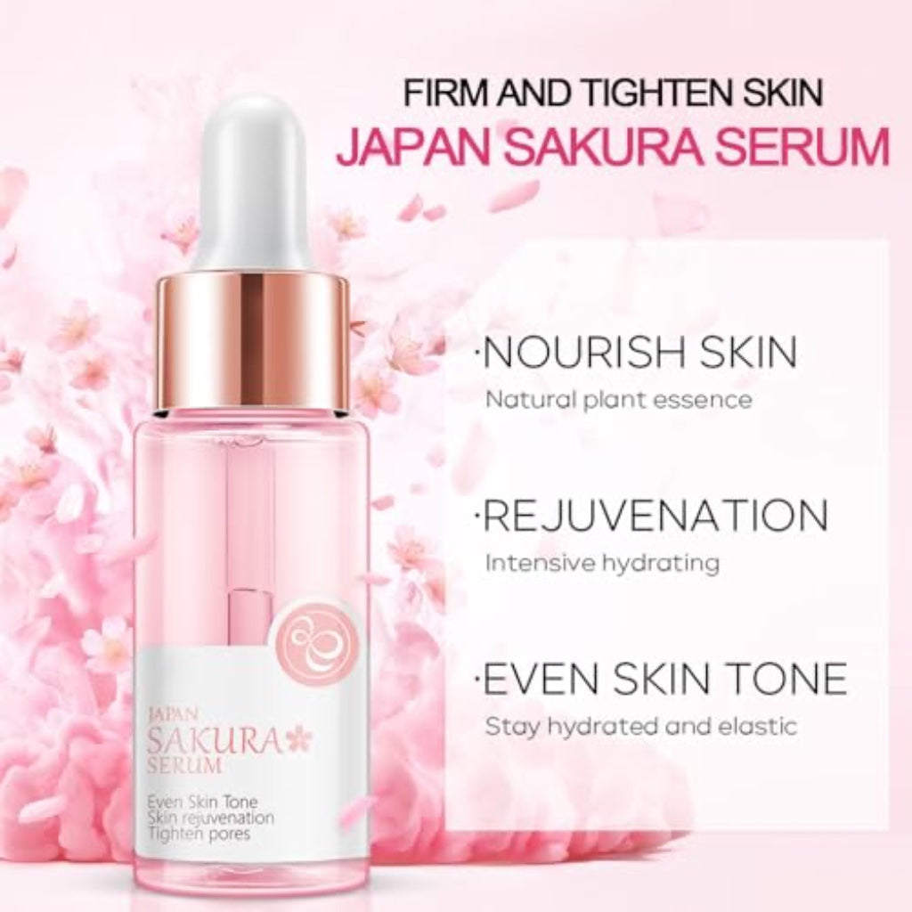 Skin Care For Teenage Girls,Cherry Blossom Skincare Sets Teen Skincare Set,Pamper Sets For Women Gifts,Skin Care Sets & Kits Face Serum,Face Cream,Sleep Mask (One Size, Sakura-Moisturizing Kit)