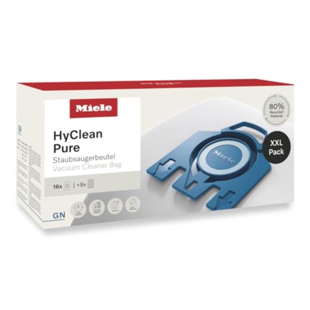 Miele MaxiPack HyClean 3D GN Vacuum Cleaner Bags - 16 Pack Dust Bags for Miele Vacuums