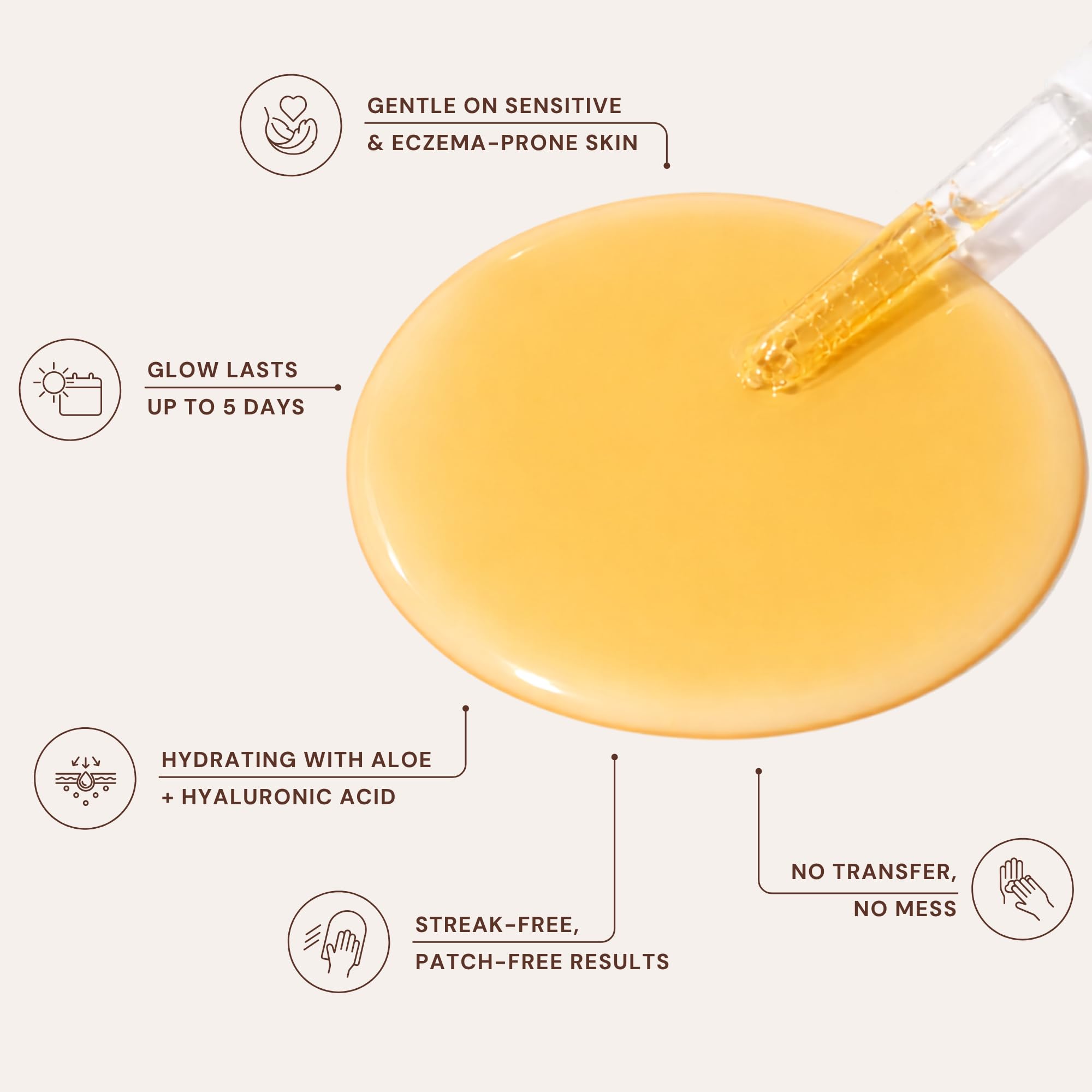 SOLSKIN Tanning Drops for Face & Body Custom Glow with Hyaluronic Acid & Papaya, Mix into Skin Care or Moisturiser for Gradual Fake Tan, Dermatologist-Tested for Sensitive Skin, Vegan, 25ml - Damaged Box