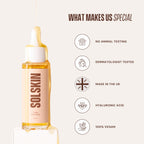 SOLSKIN Tanning Drops for Face & Body Custom Glow with Hyaluronic Acid & Papaya, Mix into Skin Care or Moisturiser for Gradual Fake Tan, Dermatologist-Tested for Sensitive Skin, Vegan, 25ml - Damaged Box