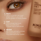 KIKO Milano Full Coverage 2-in-1 Foundation & Concealer 02 - WR 10, 2 In 1 Foundation And Concealer, Superior Coverage - New