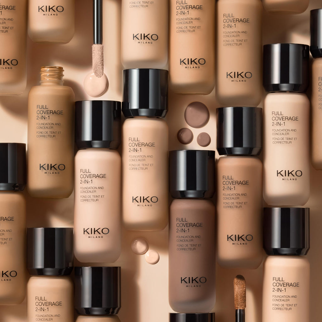 KIKO Milano Full Coverage 2-in-1 Foundation & Concealer 02 - WR 10, 2 In 1 Foundation And Concealer, Superior Coverage - New