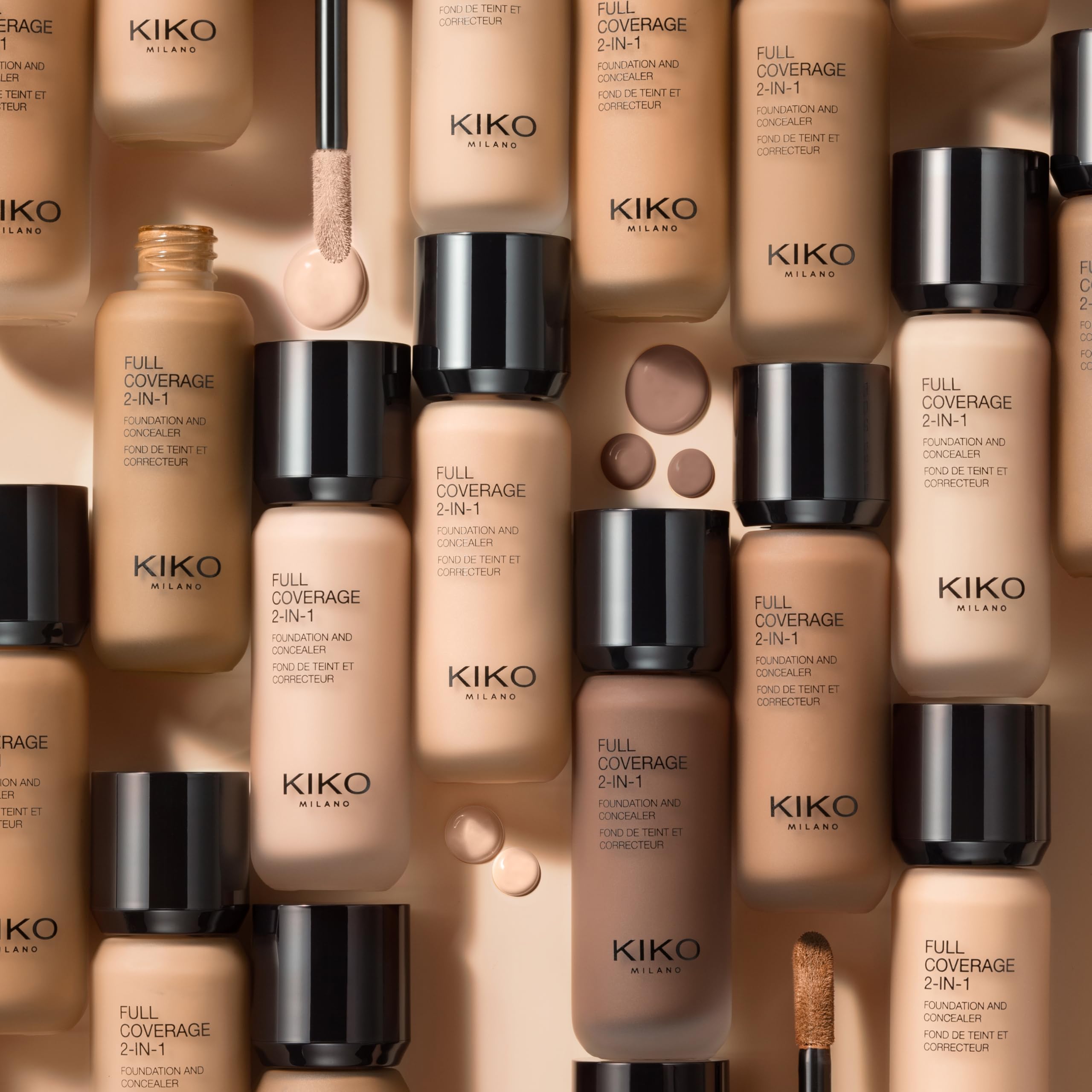 KIKO Milano Full Coverage 2-in-1 Foundation & Concealer 02 - WR 10, 2 In 1 Foundation And Concealer, Superior Coverage - New