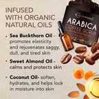 O Naturals Coffee Arabica Exfoliating Dead Sea Salt Body Scrub. 100% Natural Detoxifying, Battles Cellulite, Wrinkles, Stretch Marks & Varicose Veins. Enriched w/Sea Buckthorn. Vegan 250 ml - New