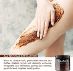O Naturals Coffee Arabica Exfoliating Dead Sea Salt Body Scrub. 100% Natural Detoxifying, Battles Cellulite, Wrinkles, Stretch Marks & Varicose Veins. Enriched w/Sea Buckthorn. Vegan 250 ml - New
