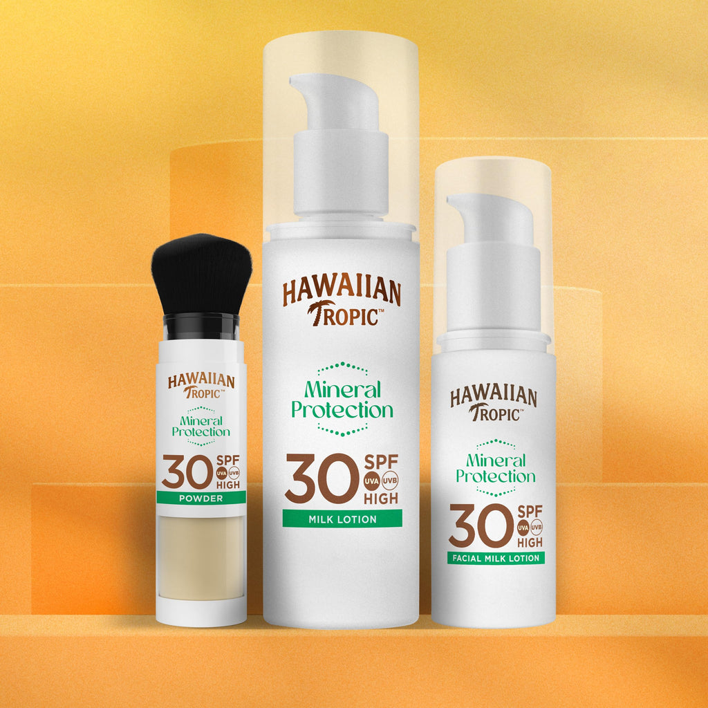 Hawaiian Tropic Mineral Protection Sunscreen Powder SPF 30 UVA plus UVB Protection, Make Up Compatible, Zinc Oxide Filters, Water Resistant, Vegan - New