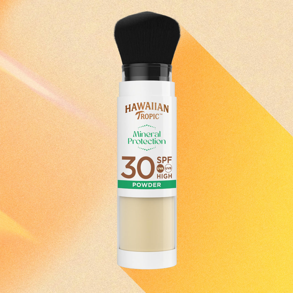 Hawaiian Tropic Mineral Protection Sunscreen Powder SPF 30 UVA plus UVB Protection, Make Up Compatible, Zinc Oxide Filters, Water Resistant, Vegan - New
