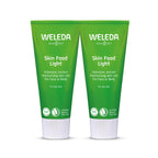 Weleda Skin Food Light Twin Pack, Dry Skin Moisturiser, Moisturising Cream & Primer, Face & Body, For Men & Women, Multiple Uses, Certified Natural, 2 x 75ml - Damaged Box - BBE 06/2028