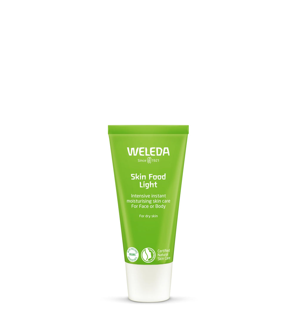 Weleda Skin Food Light Twin Pack, Dry Skin Moisturiser, Moisturising Cream & Primer, Face & Body, For Men & Women, Multiple Uses, Certified Natural, 2 x 75ml - Damaged Box - BBE 06/2028