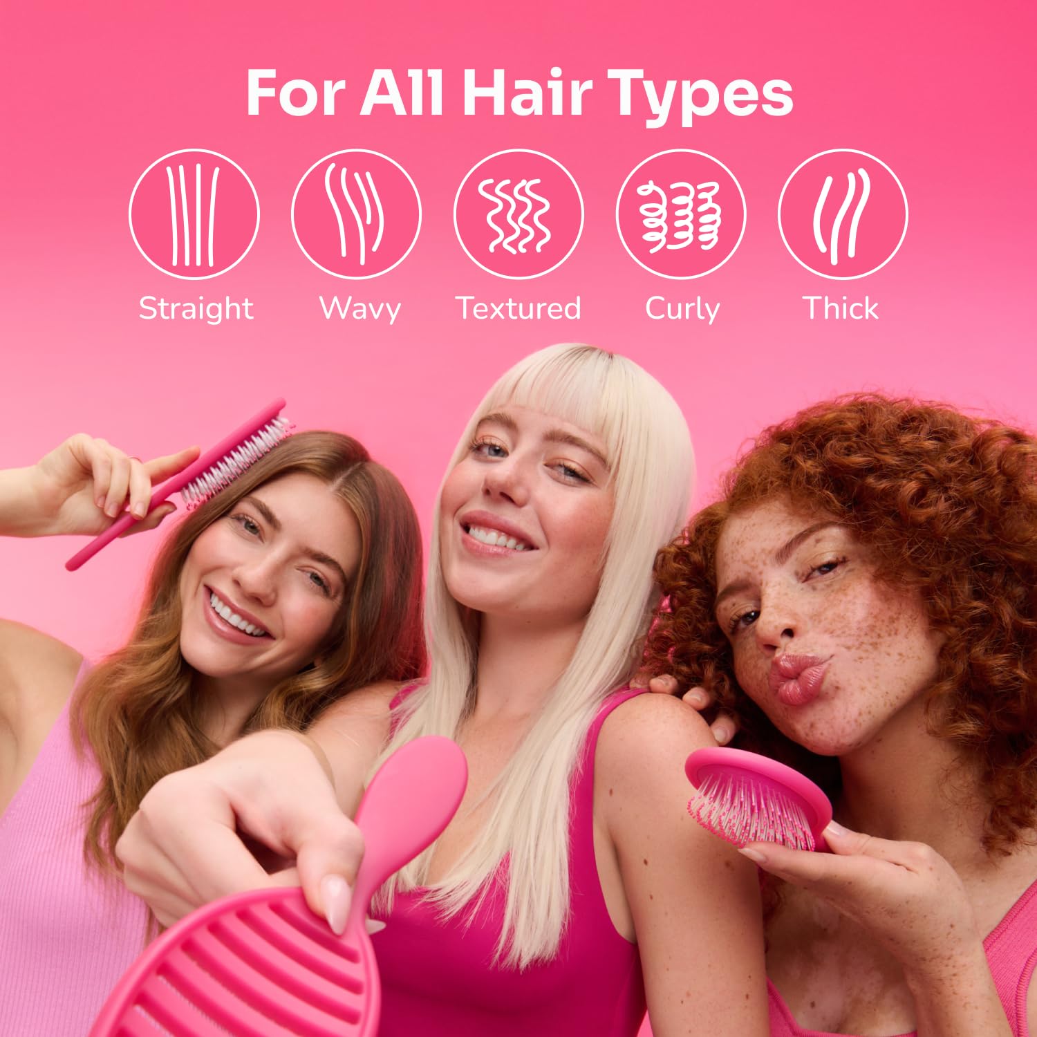 Wet Brush Paddle Detangle Brush, Black Frost, Ultra Soft IntelliFlex Detangle Brush with AquaVent Design, Distributes Hair Treatments Evenly, Slides Easily Through Tangles, Suitable for - Damaged Box