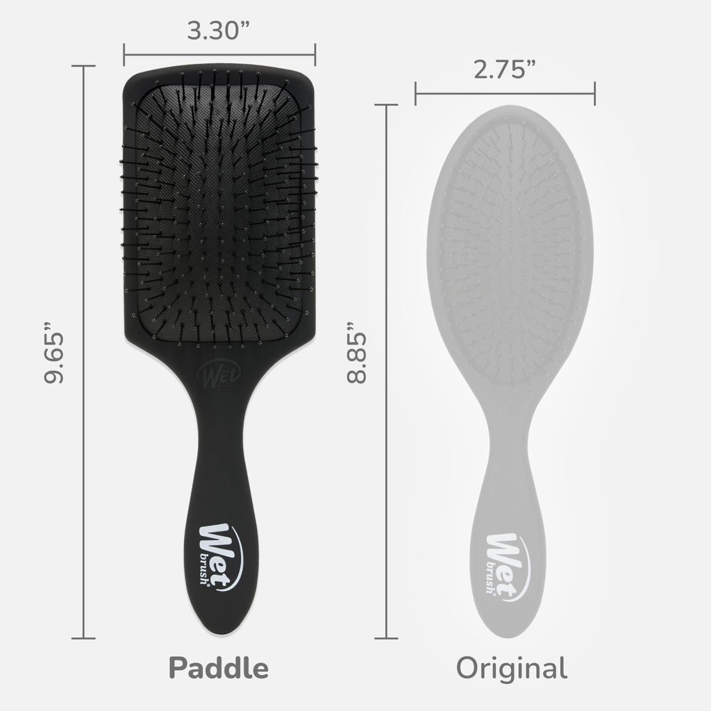 Wet Brush Paddle Detangle Brush, Black Frost, Ultra Soft IntelliFlex Detangle Brush with AquaVent Design, Distributes Hair Treatments Evenly, Slides Easily Through Tangles, Suitable for - Damaged Box