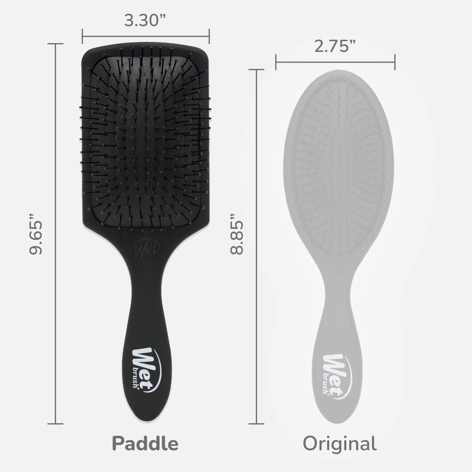 Wet Brush Paddle Detangle Brush, Black Frost, Ultra Soft IntelliFlex Detangle Brush with AquaVent Design, Distributes Hair Treatments Evenly, Slides Easily Through Tangles, Suitable for - Damaged Box