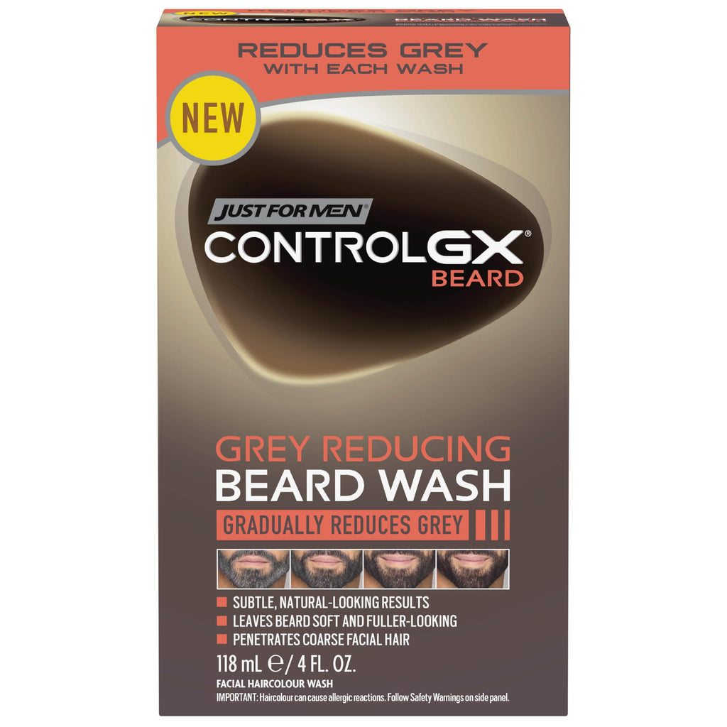 Just For Men Control GX Grey Reducing Beard Wash - All Shades - 118ml - Gradual Colour Shampoo - New