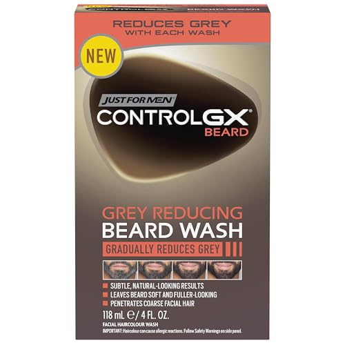Just For Men Control GX Grey Reducing Beard Wash - All Shades - 118ml - Gradual Colour Shampoo - New