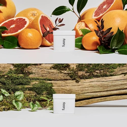 Fussy - Mens Natural Refillable Deodorant - Aluminium Free - 24 Hour Protection - Midnight Black Case & Variety Refill Pack (2 x 40g) - Wide Eyed & Forest Haze - Vegan & Cruelty Free - New