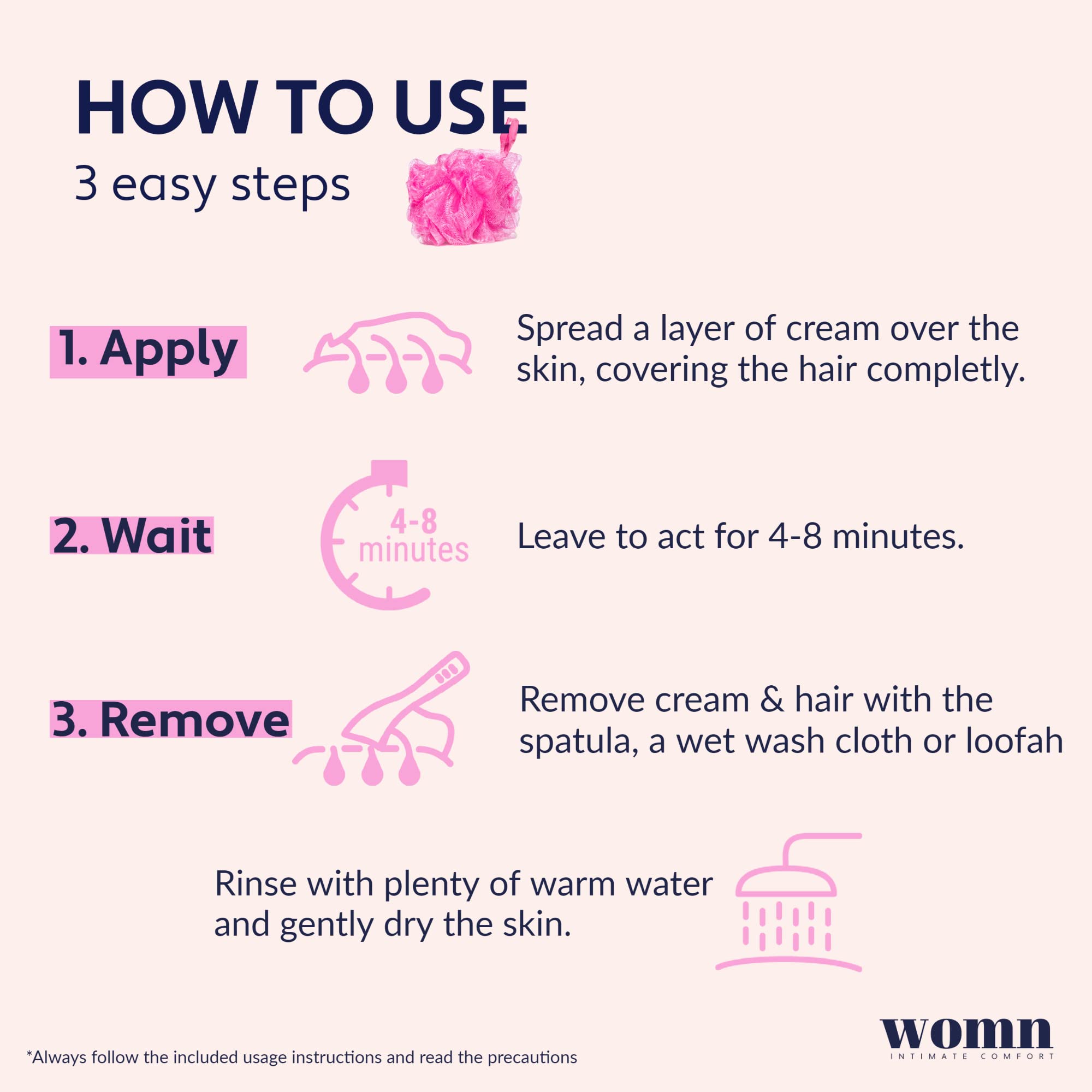 womn Intimate Comfort HAIR REMOVAL CREAM - depilatory cream for bikini zone & armpits, 100ml - New