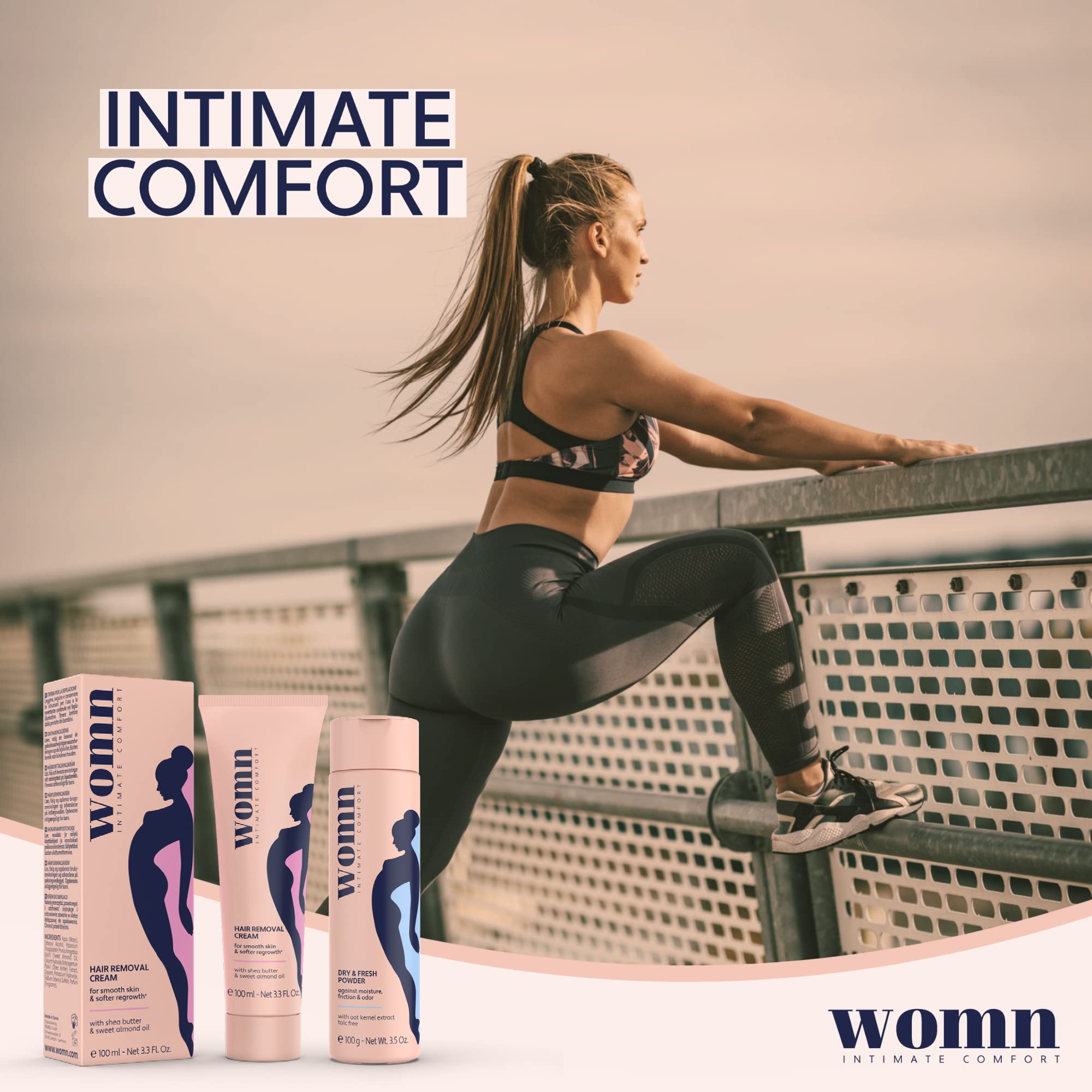 womn Intimate Comfort HAIR REMOVAL CREAM - depilatory cream for bikini zone & armpits, 100ml - New